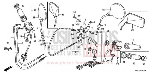 INTERRUTTORE MANUBRIO VT750CSC di 2012